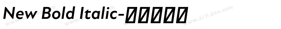 New Bold Italic字体转换